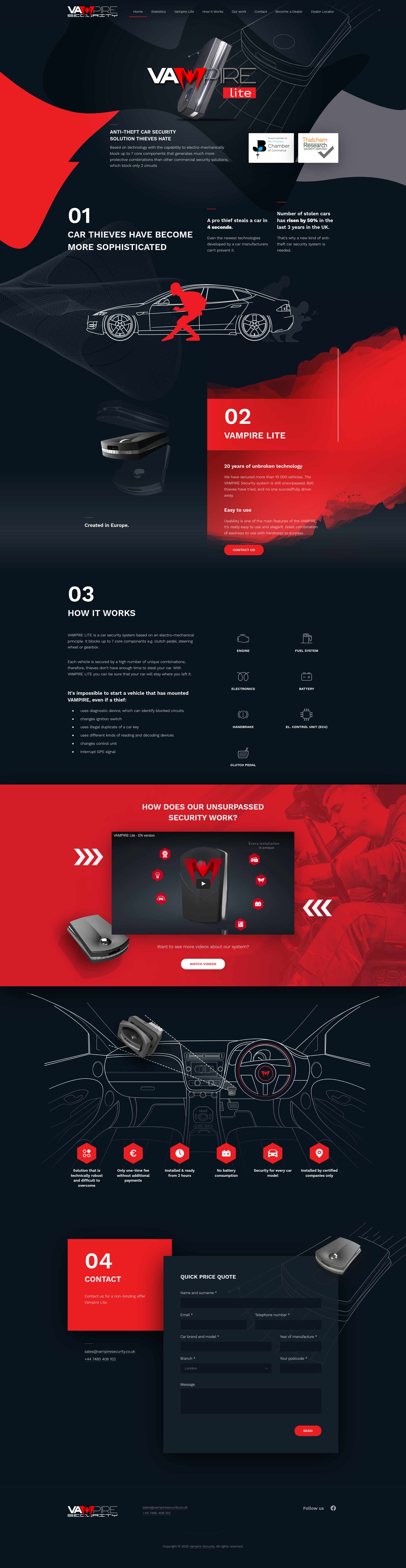 Vampire Security - Web Development - Homepage