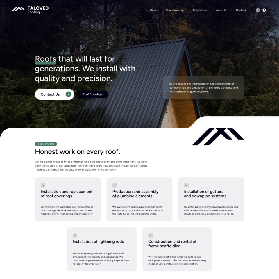 Falcved - Web Design & Development - Homepage