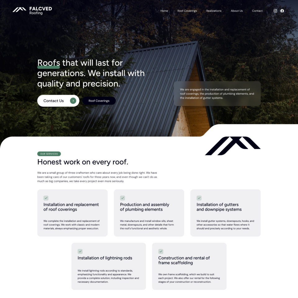 Falcved - Web Design & Development - Homepage