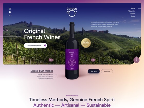 Leroye d'Or - Web Design - Homepage