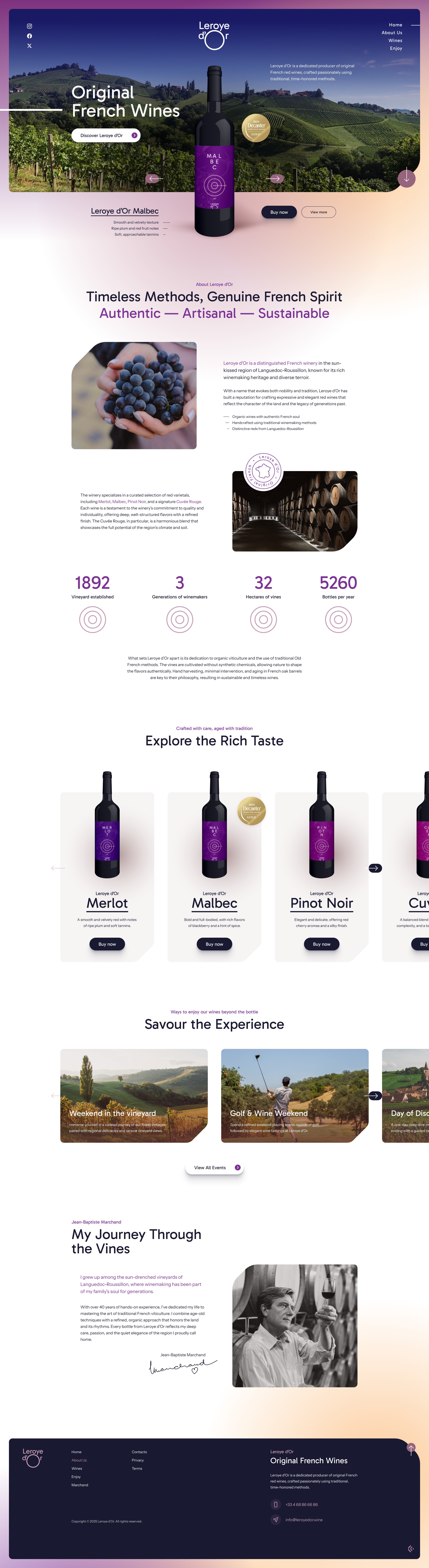 Leroye d'Or - Web Design - Homepage