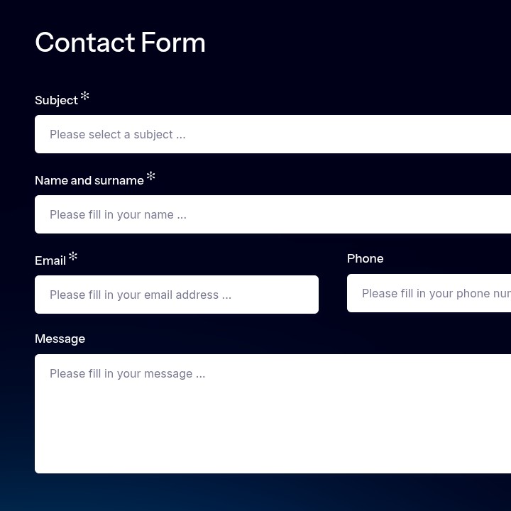 Security Company Web Design & WordPress Development - Contact Form