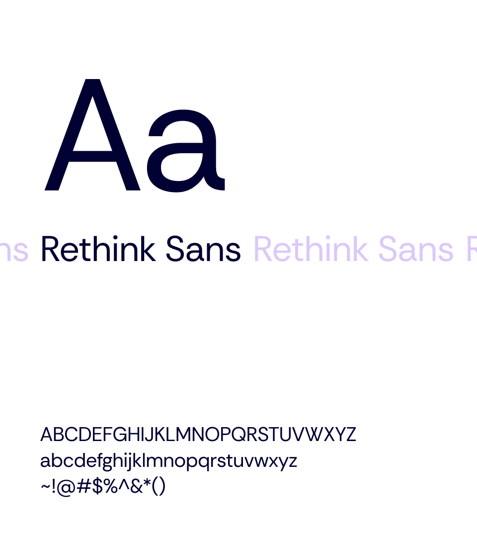 Typography - Font - Rethink Sans